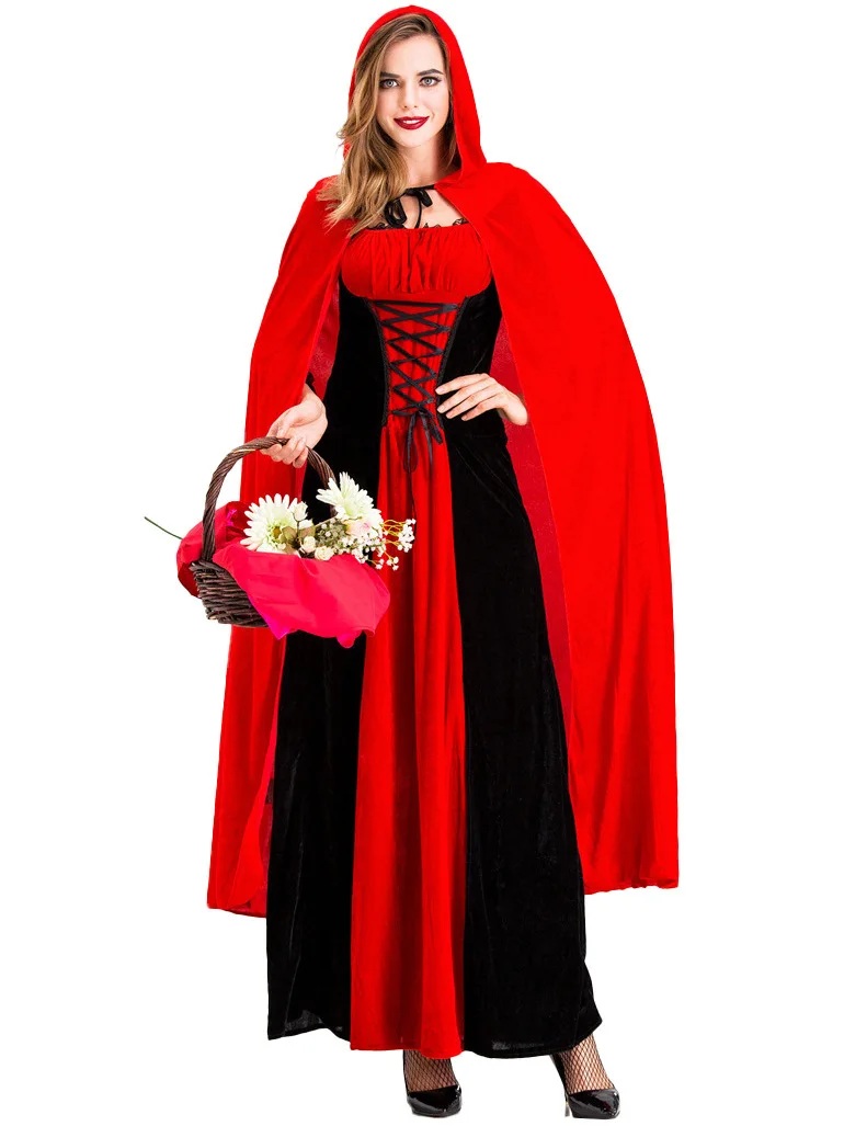 SXL Halloween Costume Castle Queen Wolf Grandmother Little Red Riding Hood Outfit Women's Traditional Ethnic Stage Wear
SXL Halloween Costume Castle Queen Wolf Grandmother Little Red Riding Hood Outfit Women's Traditional Ethnic Stage Wear