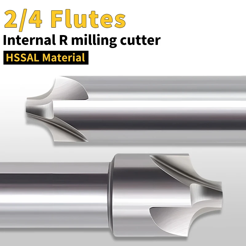 GULING 1PCS HSS internal R cutter R1-R12.5 Corner Rounding End Mill R Angle Fillet Radius Quarter Circle Cutter Machine Tool