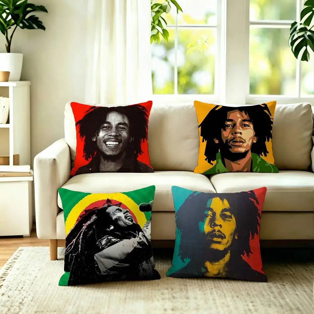 Reggae Singer B-Bob M-Marley Pillow Case Square Double-Sided Sofa Cushion Cover Bedroom Bedside Pillow
Reggae Singer B-Bob M-Marley Pillow Case Square Double-Sided Sofa Cushion Cover Bedroom Bedside Pillow