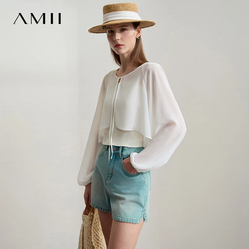 Минималистичная женская блузка Amii, новинка лета 2021, универсальные топы с v-образным вырезом, тонкая шифоновая блузка с короткими рукавами реглан 12542281
Минималистичная женская блузка Amii, новинка лета 2021, универсальные топы с v-образным вырезом, тонкая шифоновая блузка с короткими рукавами реглан 12542281