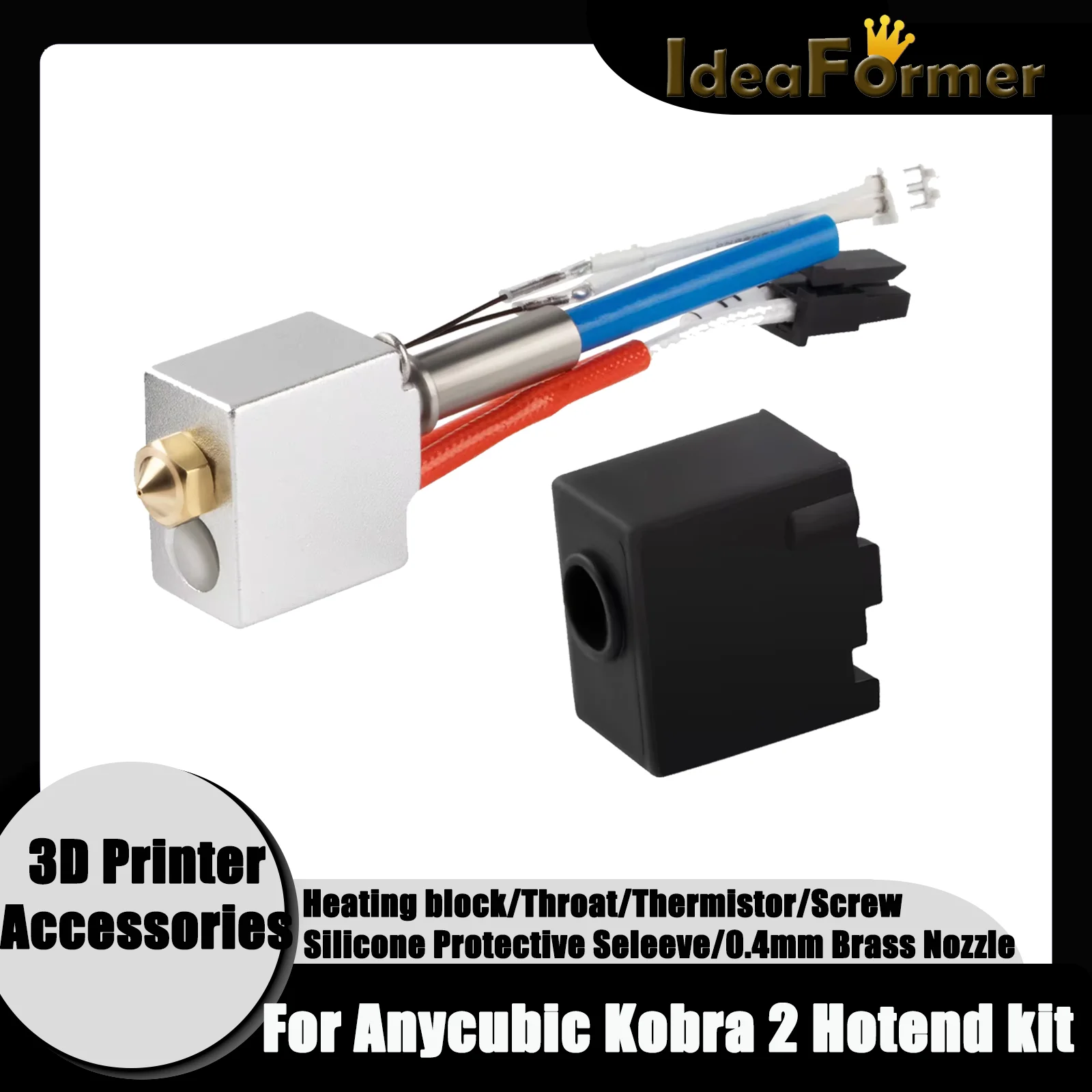 Hotend комплект для Anycubic Kobra 2 0,4 мм латунная сопла Hotend Kit экструдер для 3D принтера Комплект запчастей
Hotend комплект для Anycubic Kobra 2 0,4 мм латунная сопла Hotend Kit экструдер для 3D принтера Комплект запчастей