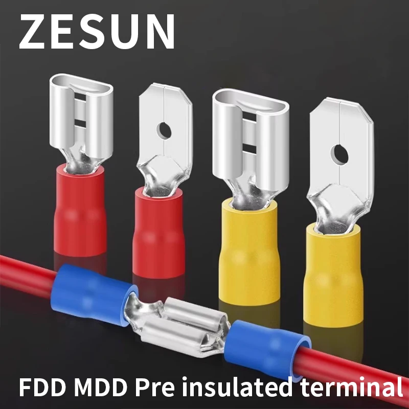 50/100PCS FDD/MDD pre insulated terminal block 1.25/2/5.5 male and female cold pressed terminal pair plug wire AWG22-10
50/100PCS FDD/MDD pre insulated terminal block 1.25/2/5.5 male and female cold pressed terminal pair plug wire AWG22-10