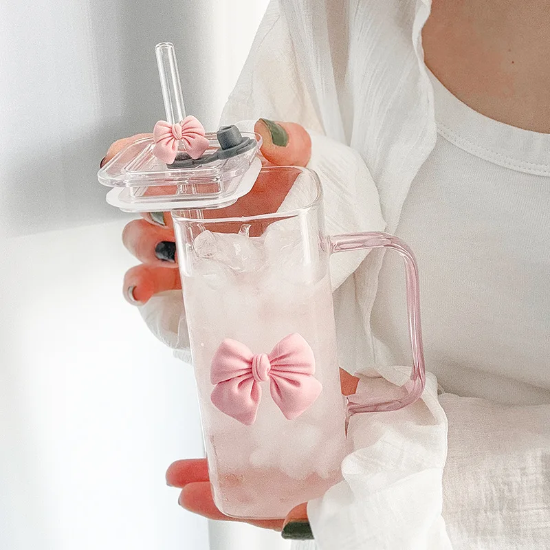 Elegant Butterfly Decorated Glass Bucket with Straw and Handle - Reusable Refrigerator Safety Watercup Forcoffee, Juice,and Milk
Elegant Butterfly Decorated Glass Bucket with Straw and Handle - Reusable Refrigerator Safety Watercup Forcoffee, Juice,and Milk