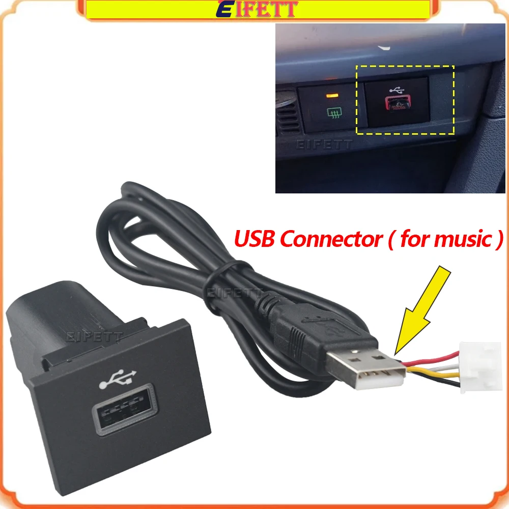 Car Black USB Input Adapter Audio Radio u-disk Flash Socket Interface Cable For Ford Focus 2 Mk2 2009-2011 Accessories
Car Black USB Input Adapter Audio Radio u-disk Flash Socket Interface Cable For Ford Focus 2 Mk2 2009-2011 Accessories