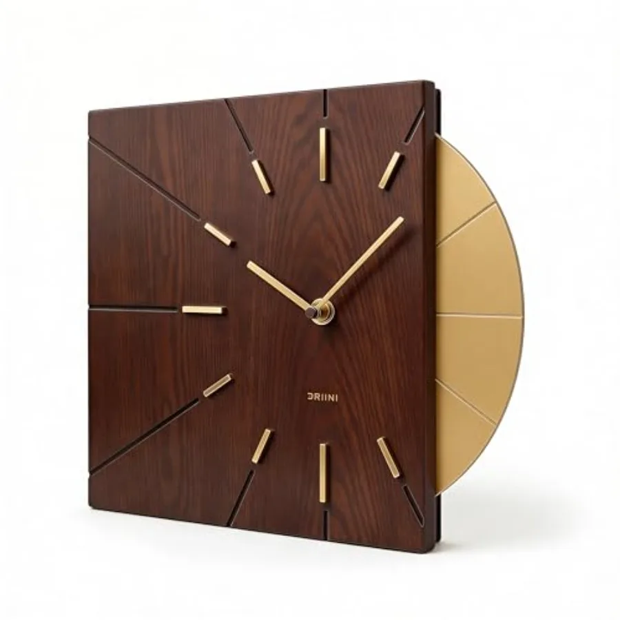 Настенные часы в стиле Mid-Century Modern - квадратные часы с декоративным золотым акцентом - уникальные и стильные часы на батарейках - MCM D
Настенные часы в стиле Mid-Century Modern - квадратные часы с декоративным золотым акцентом - уникальные и стильные часы на батарейках - MCM D