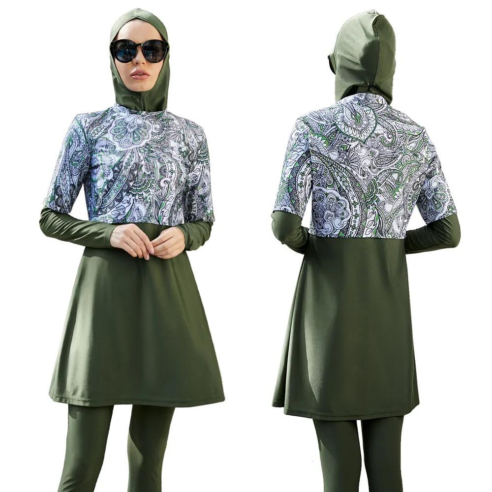 Женский Мусульманский купальник, купальники, Burkini Mujer Moslem Muslem Maillot Hijab, исламское искусственное лоскутное платье с длинным рукавом и шарфом
Женский Мусульманский купальник, купальники, Burkini Mujer Moslem Muslem Maillot Hijab, исламское искусственное лоскутное платье с длинным рукавом и шарфом