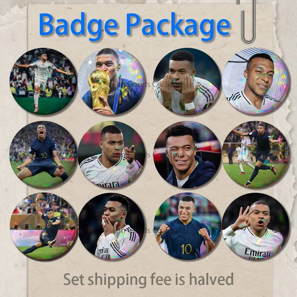 Football M-Mbappe 2-piece set Pins Backpack Clothes Jewelry Accessories Cartoon Round Brooch Button Badge Fans Collection Gifts
Football M-Mbappe 2-piece set Pins Backpack Clothes Jewelry Accessories Cartoon Round Brooch Button Badge Fans Collection Gifts