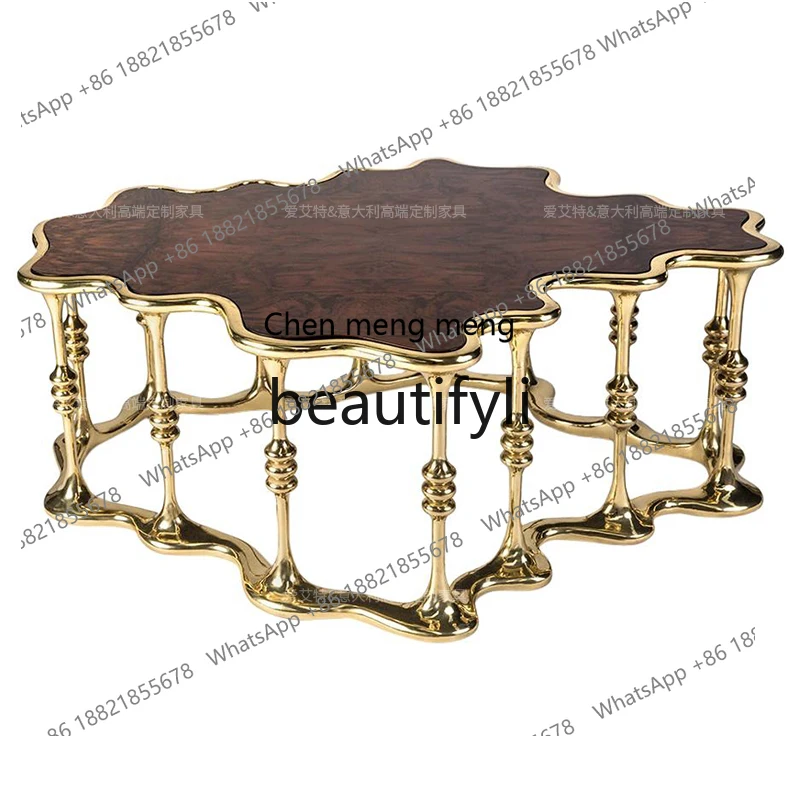 Легкий роскошный креативный журнальный столик Роскошный чайный столик специальной формы из нержавеющей стали Постмодернистский журнальный столик
Легкий роскошный креативный журнальный столик Роскошный чайный столик специальной формы из нержавеющей стали Постмодернистский журнальный столик