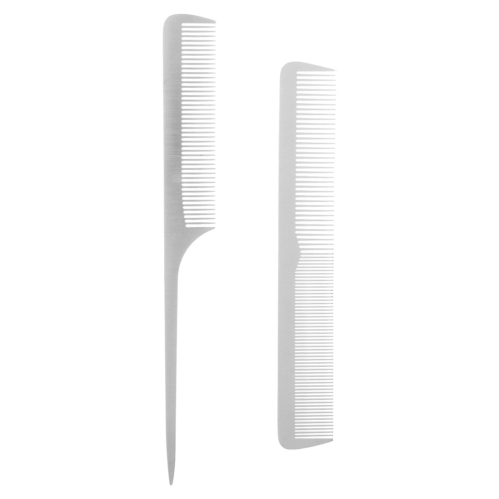 2 Pcs Anti-static Stainless Steel Combs for Hair Styling Tail Pintail Salon Barber Haircut Coloring Reusable Washable
2 Pcs Anti-static Stainless Steel Combs for Hair Styling Tail Pintail Salon Barber Haircut Coloring Reusable Washable