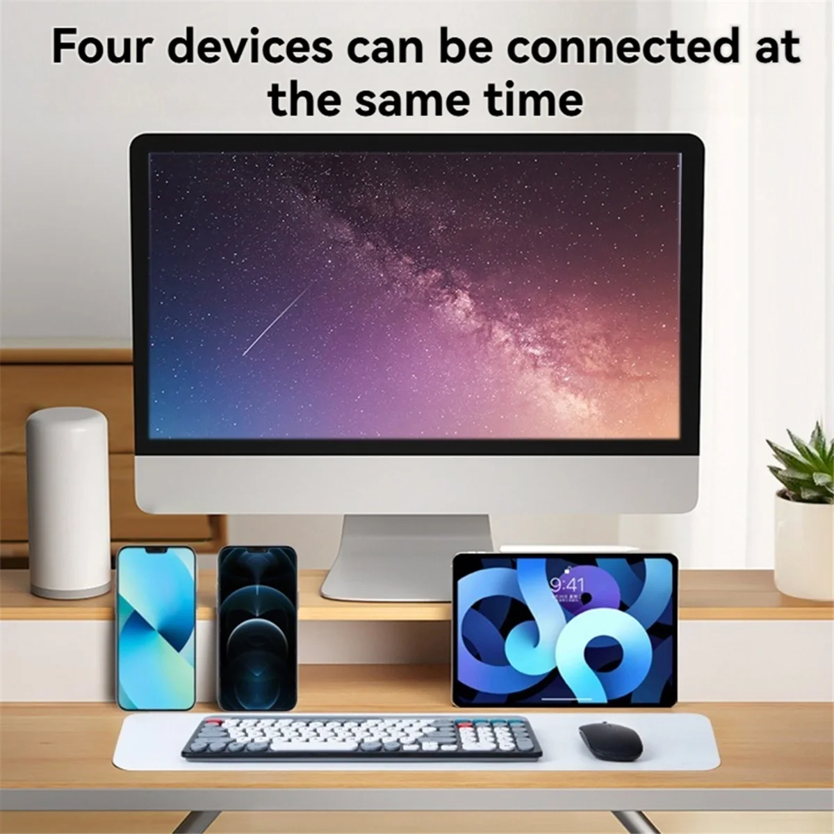 Беспроводная клавиатура и мышь 2,4G, комбинированная красочная Bluetooth-клавиатура
Беспроводная клавиатура и мышь 2,4G, комбинированная красочная Bluetooth-клавиатура