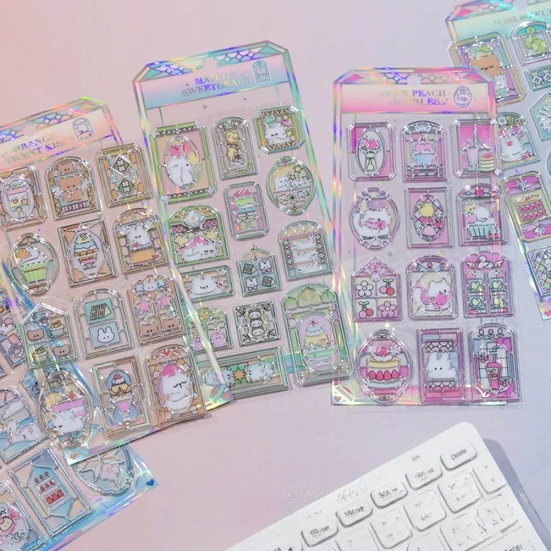 3D Cute Cartoon Animal Stickers Holographic Laser Transparent Window Decals Kawaii DIY Scrapbooking Planner Stationery
3D Cute Cartoon Animal Stickers Holographic Laser Transparent Window Decals Kawaii DIY Scrapbooking Planner Stationery
