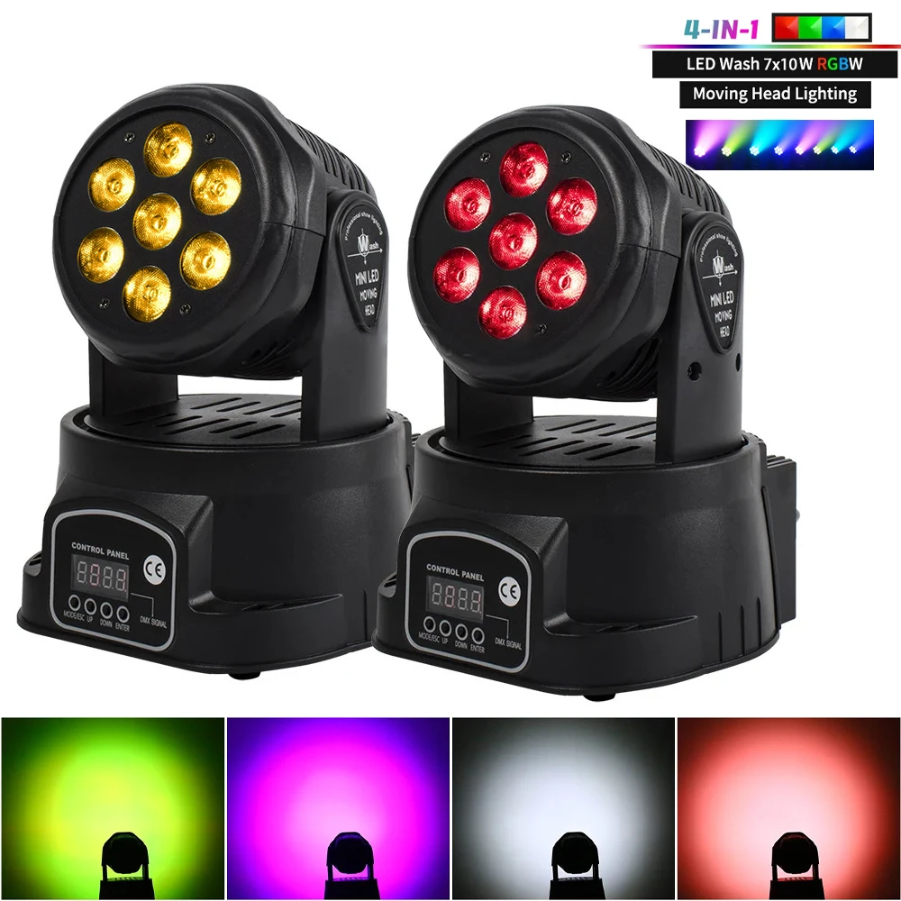Mini Lights 7*10W Moving Head Stage Lights RGBW 4 IN 1 Professional Disco Light Home Party Stage Ambient Lamp DMX512 Stage Light
Mini Lights 7*10W Moving Head Stage Lights RGBW 4 IN 1 Professional Disco Light Home Party Stage Ambient Lamp DMX512 Stage Light
