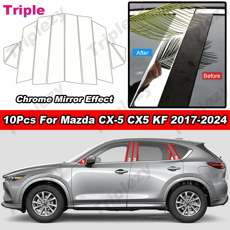10 шт. глянцевый хромированный автомобильный ПК, материал, крышка стойки, отделка двери, окно, молдинг, наклейка, пластина для Mazda CX-5 CX5 KF 2017-2024
10 шт. глянцевый хромированный автомобильный ПК, материал, крышка стойки, отделка двери, окно, молдинг, наклейка, пластина для Mazda CX-5 CX5 KF 2017-2024