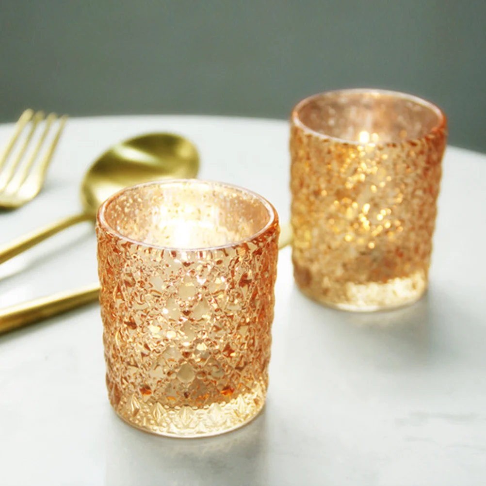 12Pcs Elegant Glass Cups with Golden Embossment Tealight Holder for Wedding Decor Romantic Ambiance DIY Projects
12Pcs Elegant Glass Cups with Golden Embossment Tealight Holder for Wedding Decor Romantic Ambiance DIY Projects