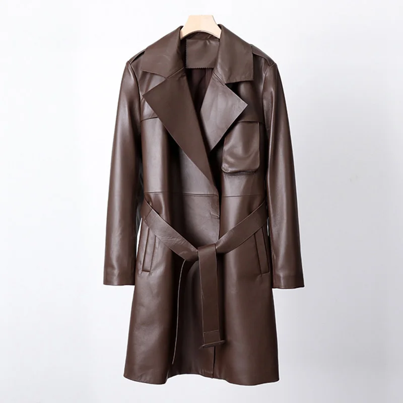 2023 Women's Real Sheepskin Trench Coat Luxury Lady Long Leather Jackets Motorcycle Genuine Leather Coats CL4022
2023 Women's Real Sheepskin Trench Coat Luxury Lady Long Leather Jackets Motorcycle Genuine Leather Coats CL4022