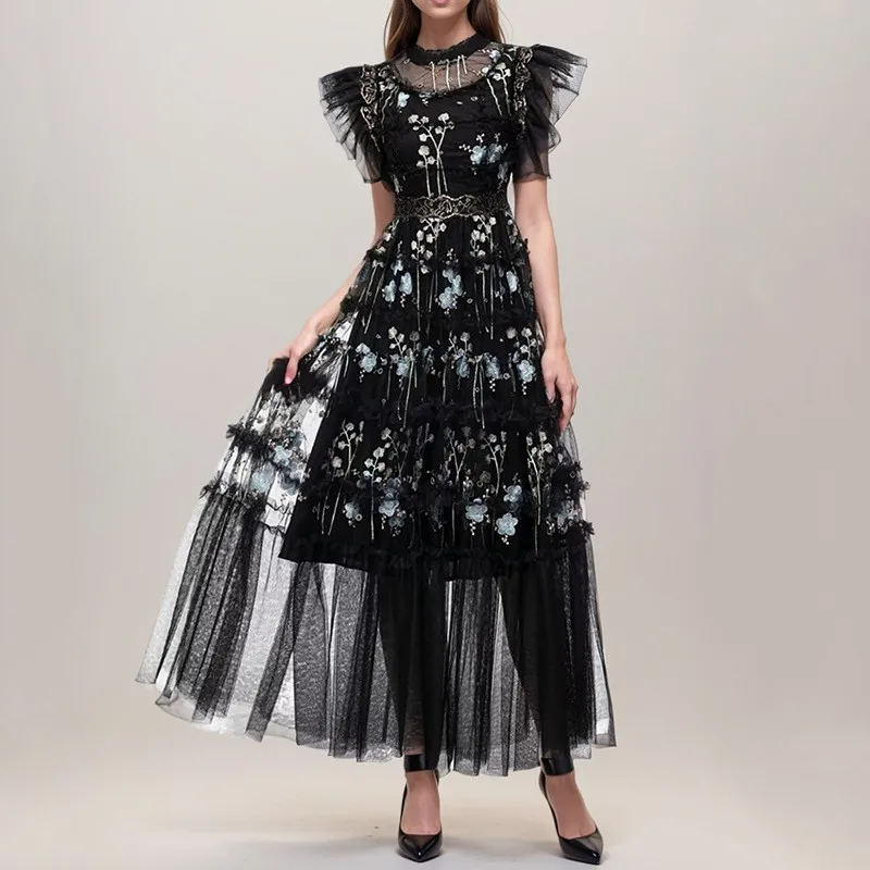 PuTao High End Embroidery Floral A-line Prom Dress For Women Butterfly Sleeve Mesh Round Neck Evening Long Dresses 2024 Summer
PuTao High End Embroidery Floral A-line Prom Dress For Women Butterfly Sleeve Mesh Round Neck Evening Long Dresses 2024 Summer