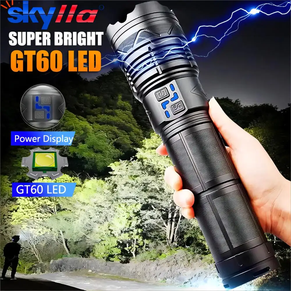 High Power Led Flashlight Super Bright Long Range Torch Rechargeable Ultra Powerful Outdoor Tactical Hand Lamp Camping Lantern
High Power Led Flashlight Super Bright Long Range Torch Rechargeable Ultra Powerful Outdoor Tactical Hand Lamp Camping Lantern