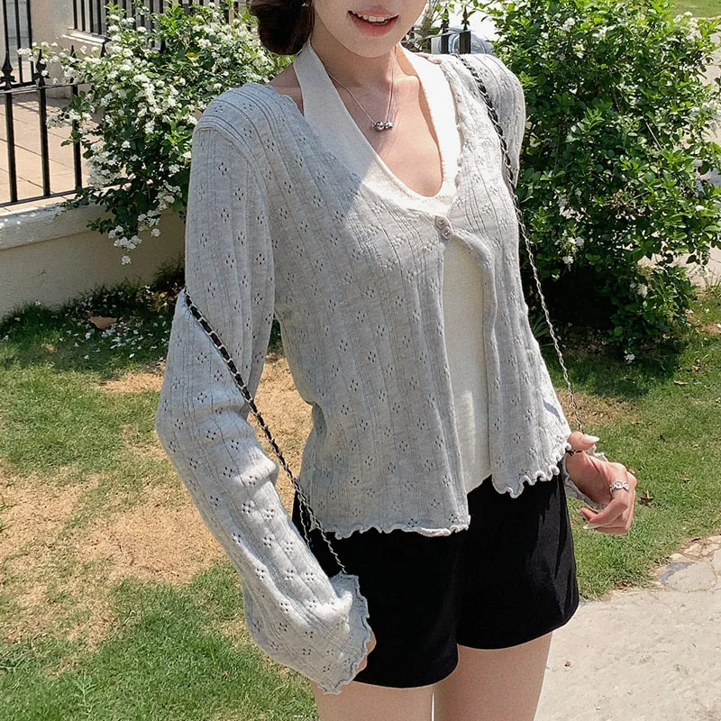 Sueter Feminino Knitted Sweater Women Cardigans New Long Sleeve V-Neck Sunscreen Knit Sweater Cardigan Women Tops Sweaters Q4389
Sueter Feminino Knitted Sweater Women Cardigans New Long Sleeve V-Neck Sunscreen Knit Sweater Cardigan Women Tops Sweaters Q4389