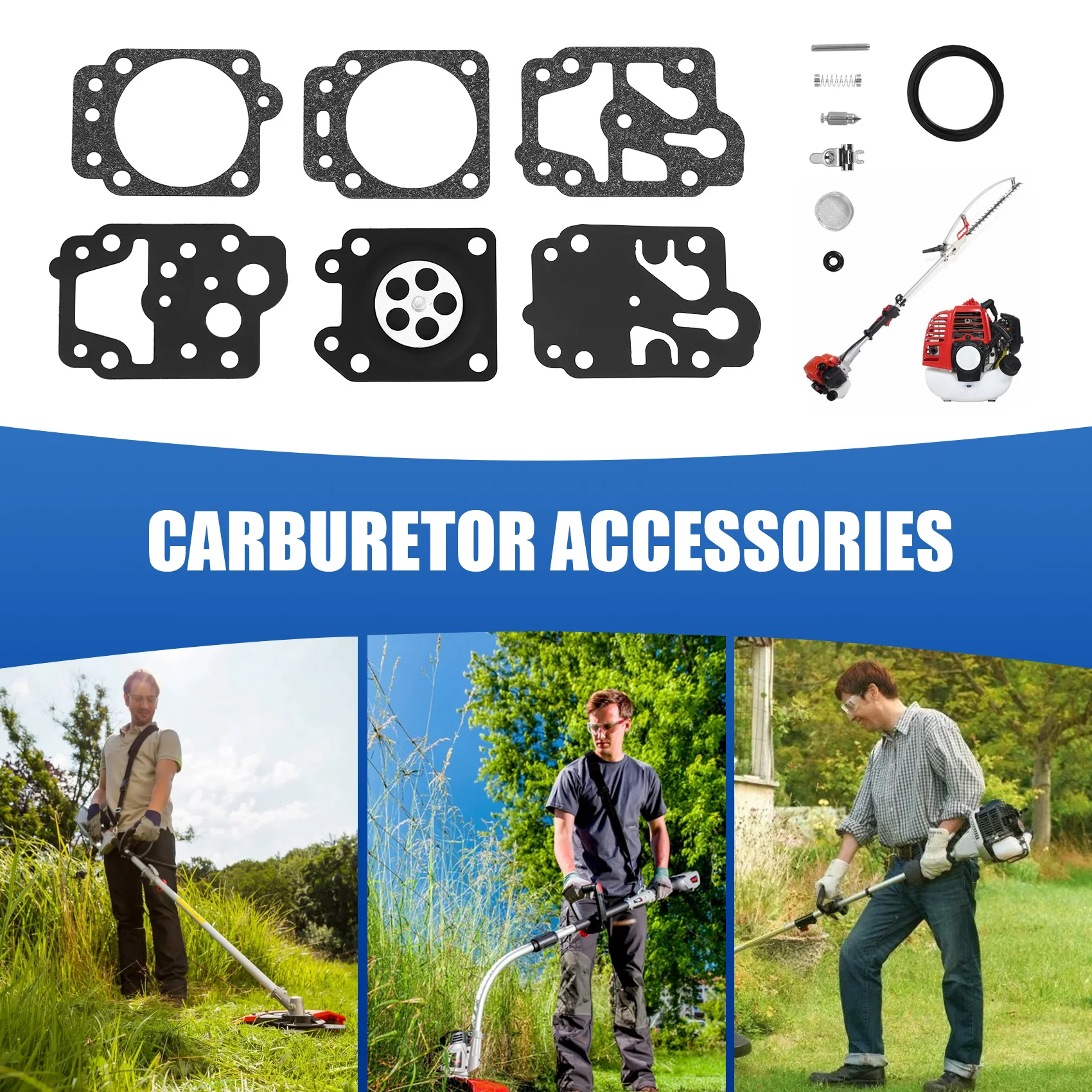 MSOR 10Pcs Carburetor Repair Rebuild Gasket Needle Kit for Walbro K20-WYJ Echo Husqvarna Toro Ryobi Honda Homelite Trimmer
MSOR 10Pcs Carburetor Repair Rebuild Gasket Needle Kit for Walbro K20-WYJ Echo Husqvarna Toro Ryobi Honda Homelite Trimmer