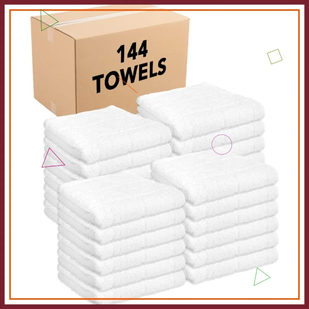 Bulk 144-Pack Terry Dish Towels - Soft, Absorbent & Quick-Dry Cotton for Kitchen Cleaning, 12x12 in White
Bulk 144-Pack Terry Dish Towels - Soft, Absorbent & Quick-Dry Cotton for Kitchen Cleaning, 12x12 in White
