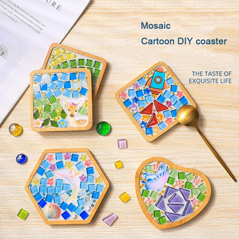 Heart shaped mosaic DIY coaster, handmade coffee coaster for kindergarten children, parent-child creative handmade ornament
Heart shaped mosaic DIY coaster, handmade coffee coaster for kindergarten children, parent-child creative handmade ornament