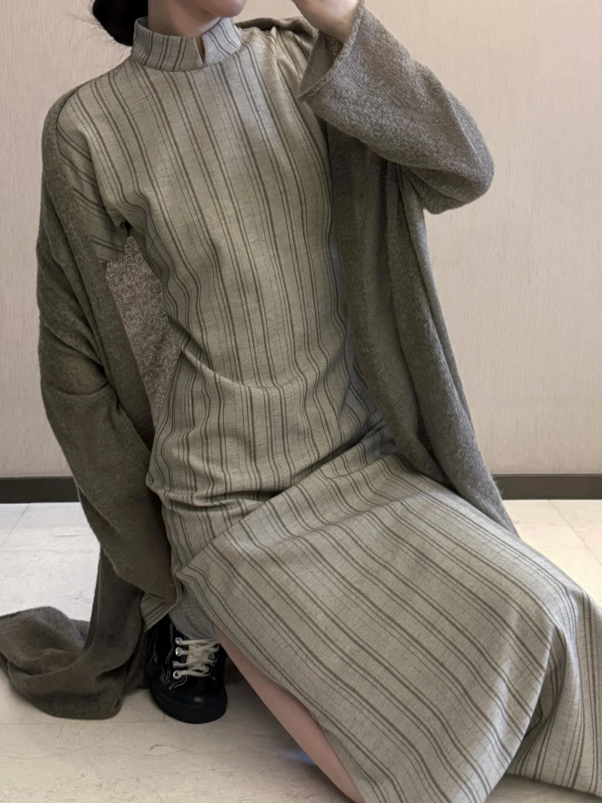 Xu Zhi Xing Qingpao Skirt ort Sve Non-Linen Texture Stripe Artistic Long Dr Daily Wear Low Slit Chinese Brand Summer
Xu Zhi Xing Qingpao Skirt ort Sve Non-Linen Texture Stripe Artistic Long Dr Daily Wear Low Slit Chinese Brand Summer