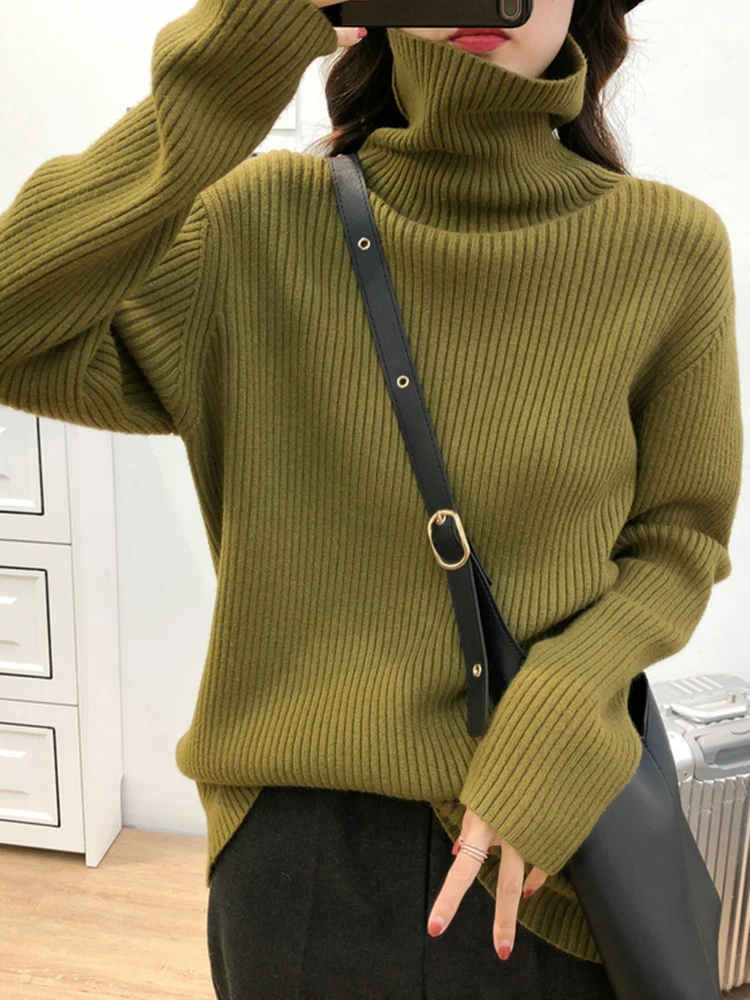 2025 Women Turtleneck Sweaters Autumn Winter Loose Pullover Women Basic Tops Casual Thick Soft Knit Sweater Soft Warm Jumper
2025 Women Turtleneck Sweaters Autumn Winter Loose Pullover Women Basic Tops Casual Thick Soft Knit Sweater Soft Warm Jumper