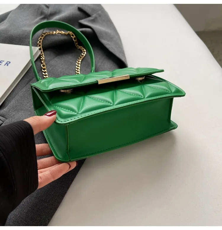 Women Quilted Chain Crossbody Bag Fashion Small Square Shoulder Purse Multi Color Casual Daily Handbag Women Quilted Chain Crossbody Bag Fashion Small Square Shoulder Purse Multi Color Casual Daily Handbag