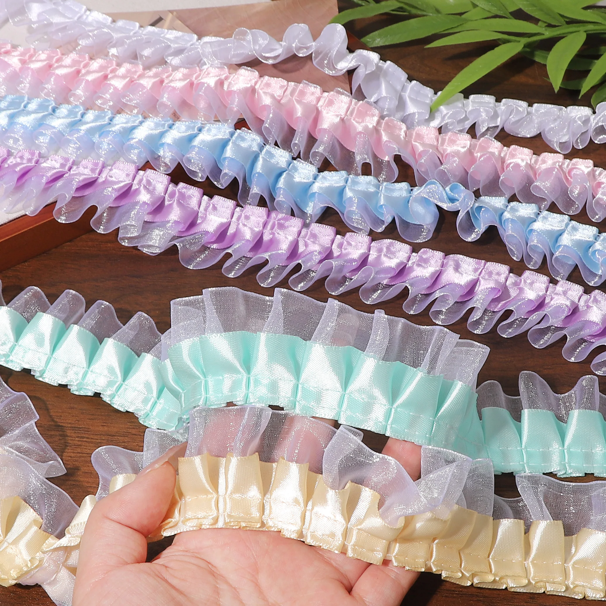 1/7PCS 4cm Wide Double-Layer Pleated Lace Trims Handmade Crafts Supplies DIY Headdress Wedding Decor Dress Sewing Accessories
1/7PCS 4cm Wide Double-Layer Pleated Lace Trims Handmade Crafts Supplies DIY Headdress Wedding Decor Dress Sewing Accessories