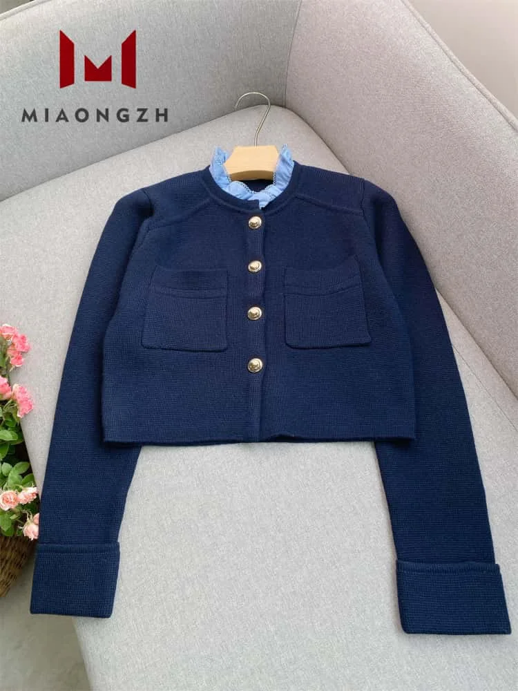 High Quality Autumn New Knitted Cardigan For Women Coat Long Sleeve Removable Ruffle Collar Single Button Ladies Sweater Tops 25
High Quality Autumn New Knitted Cardigan For Women Coat Long Sleeve Removable Ruffle Collar Single Button Ladies Sweater Tops 25