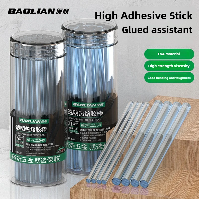 BAOLIAN 150mm Hot Glue Sticks Diameter 7/11mm Solid State Easy To Use Transparent for General Repairs Home Decorations
BAOLIAN 150mm Hot Glue Sticks Diameter 7/11mm Solid State Easy To Use Transparent for General Repairs Home Decorations