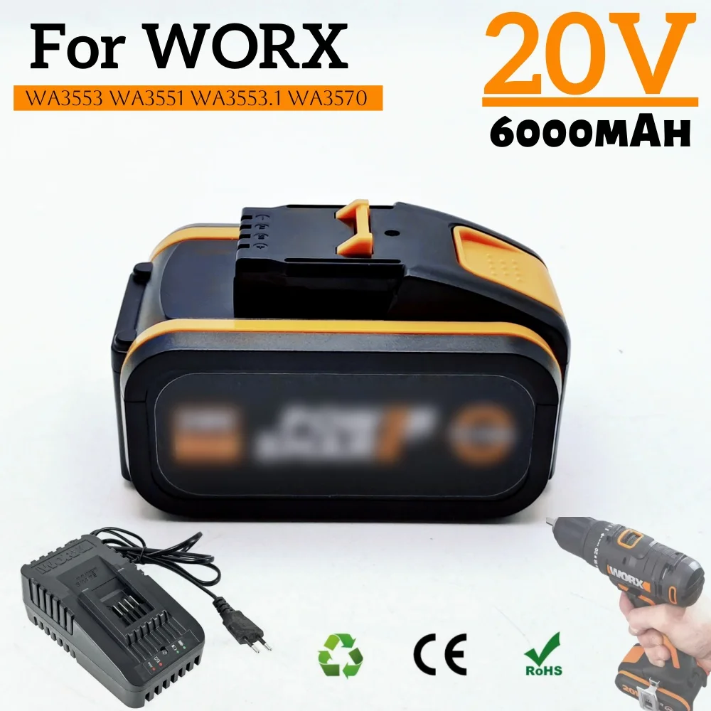 18V/20V for Worx WA3553 battery WA3551 WA3553.1 WA3570
18V/20V for Worx WA3553 battery WA3551 WA3553.1 WA3570