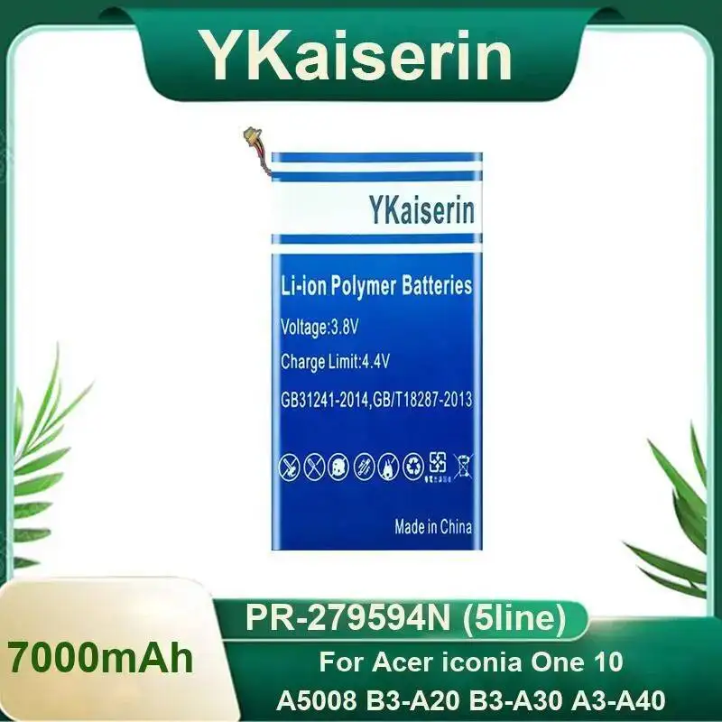 Для Acer Iconia One 10 A5008 B3-A20 B3-A30 A3-A40 PR-279594N 5-линейный аккумулятор для ноутбука 7000 мАч надежная замена высокое качество
Для Acer Iconia One 10 A5008 B3-A20 B3-A30 A3-A40 PR-279594N 5-линейный аккумулятор для ноутбука 7000 мАч надежная замена высокое качество