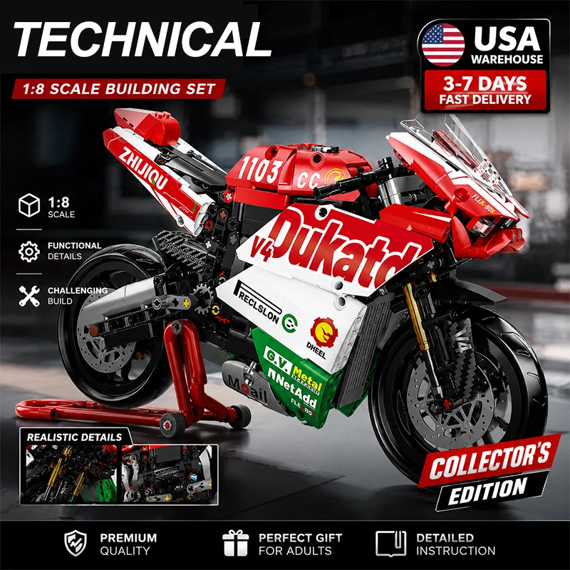2026 MOC Motorcycle Building Blocks 1:8 Scale Technical Racing Motorbike Model Kit for Adults Gift
2026 MOC Motorcycle Building Blocks 1:8 Scale Technical Racing Motorbike Model Kit for Adults Gift