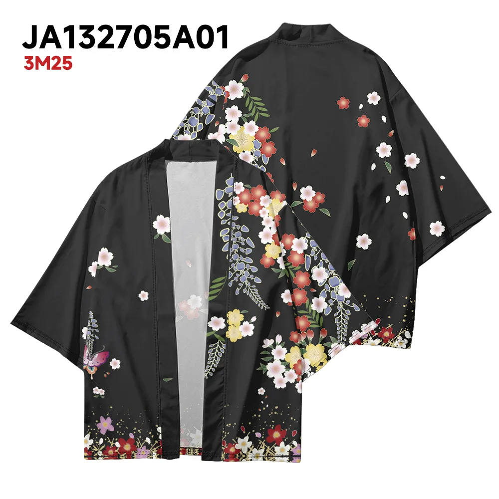 Fashion Casual Black Cardigan Yukata Retro Flower Print Japanese Kimono Summer Beach Men Women Traditional Haori Gift
Fashion Casual Black Cardigan Yukata Retro Flower Print Japanese Kimono Summer Beach Men Women Traditional Haori Gift