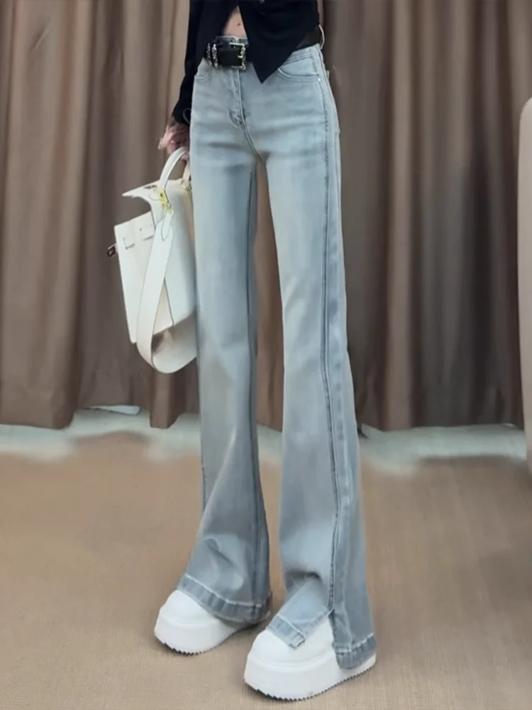Retro High Waist Slim Fit Micro Flared Jeans Women's Spring Summer Straight Leg Wide Leg Pants Versatile Casual Denim
Retro High Waist Slim Fit Micro Flared Jeans Women's Spring Summer Straight Leg Wide Leg Pants Versatile Casual Denim