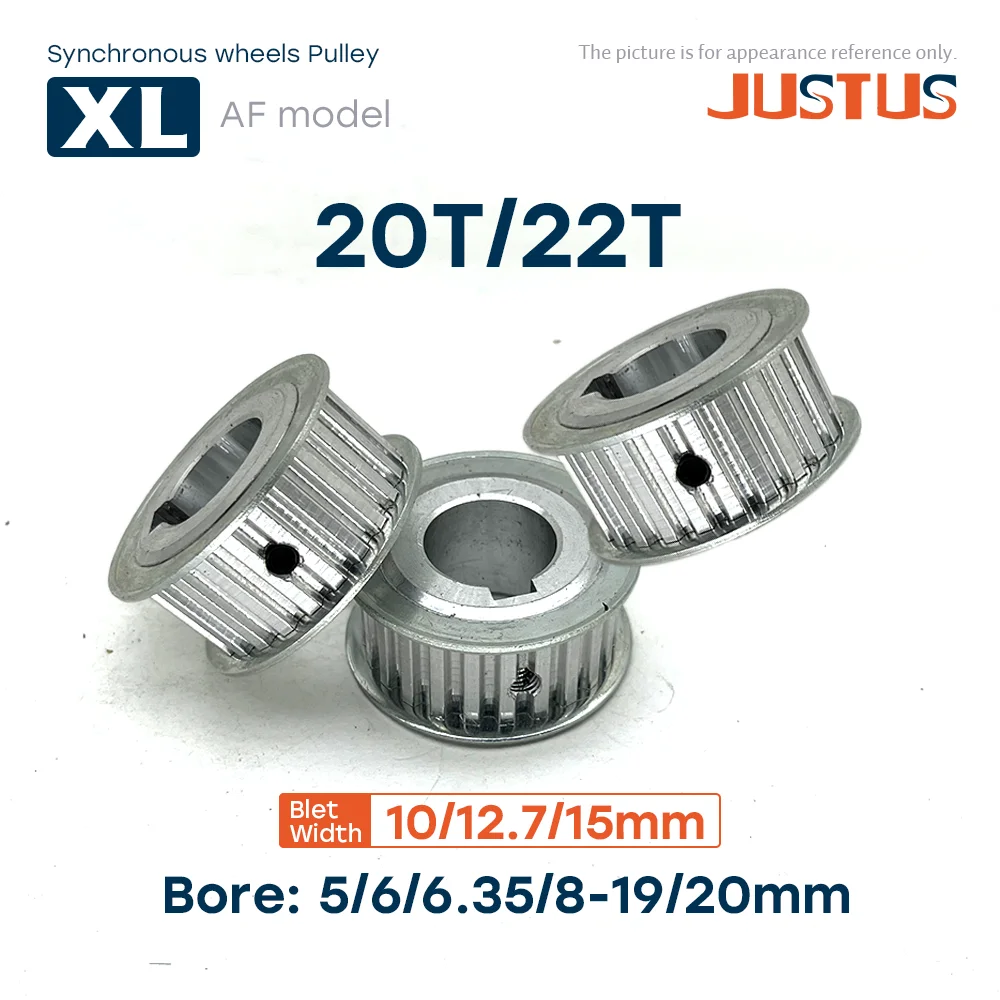 XL AF Type 20T 22T Synchronous Wheel Bore 4/5/6/6.35/8/10-20mm for 10/12.7/15mm Width Timing Belt Used In Linear Pulley
XL AF Type 20T 22T Synchronous Wheel Bore 4/5/6/6.35/8/10-20mm for 10/12.7/15mm Width Timing Belt Used In Linear Pulley