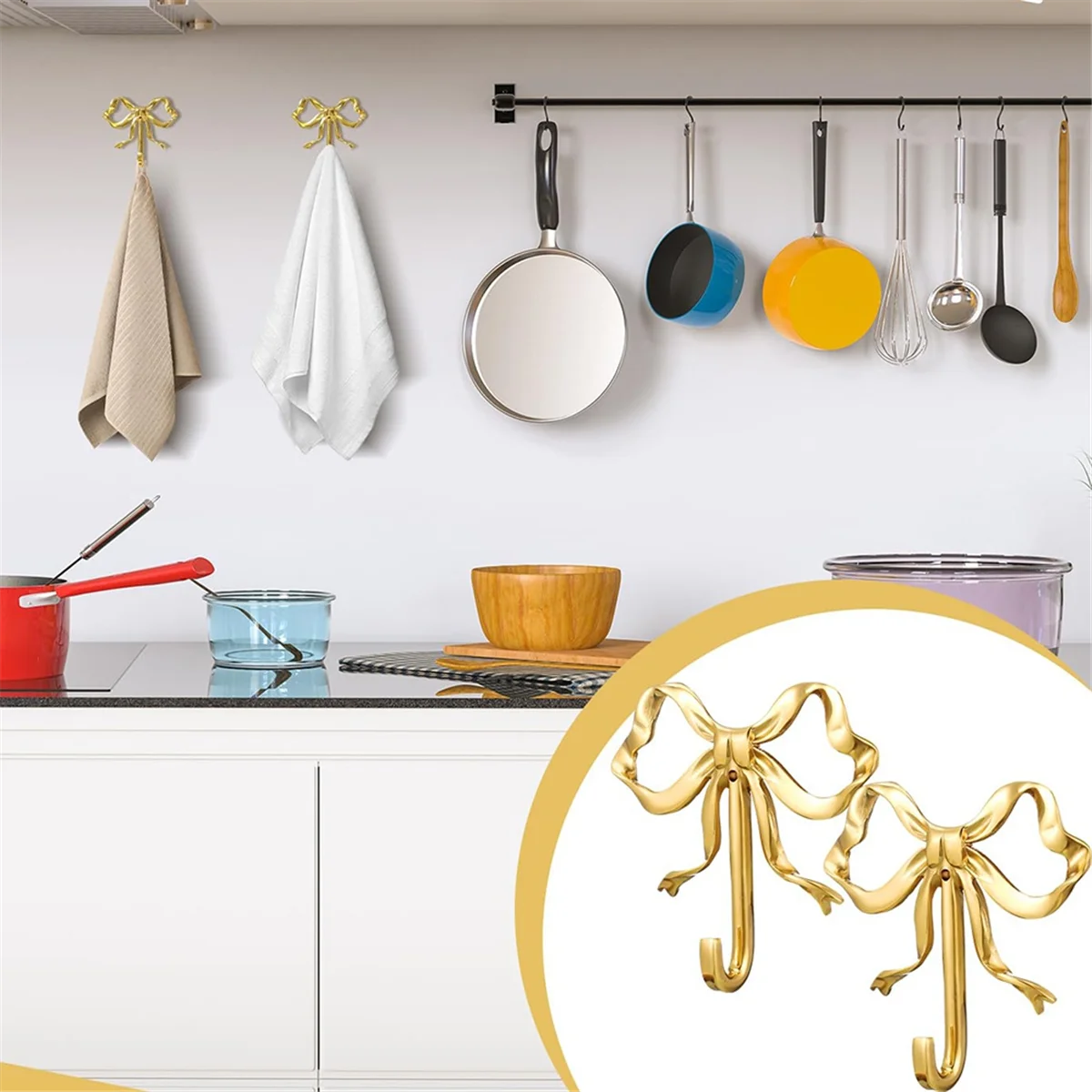 4 Pack Gold Bow-Knot Hooks Brass Bow Wall Hooks Door Hanger Towel Hooks for Home Bathroom Living Room Kitchen DecorJAS
4 Pack Gold Bow-Knot Hooks Brass Bow Wall Hooks Door Hanger Towel Hooks for Home Bathroom Living Room Kitchen DecorJAS