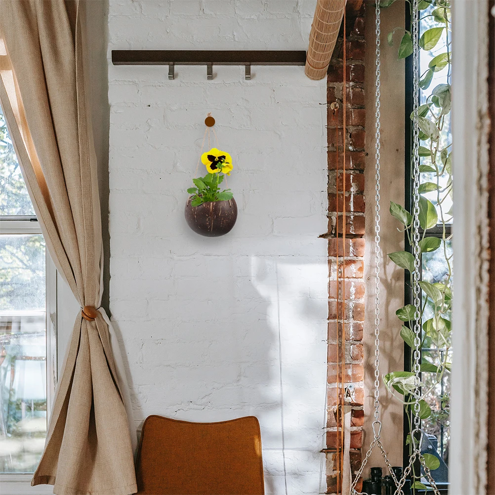 2Pcs Coconut Shell Hanging Flower Pot Wall Planter Baskets Indoor Plants Balcony Garden Decor Durable SpaceSaving
2Pcs Coconut Shell Hanging Flower Pot Wall Planter Baskets Indoor Plants Balcony Garden Decor Durable SpaceSaving