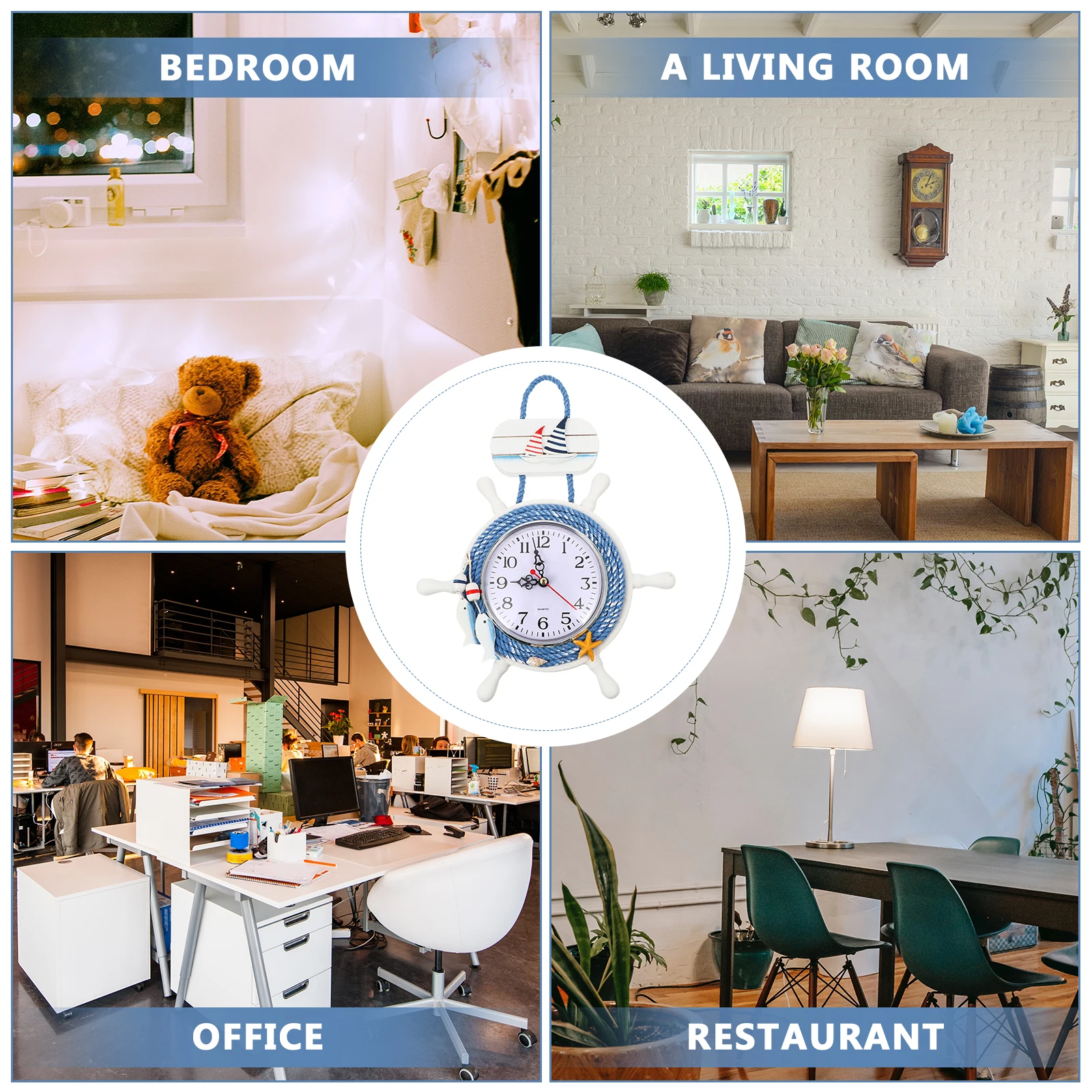 Rudder Wall Clock Mediterranean Style Premium Wood Silent Hanging Decoration Living Room Coastal Wooden Decorative
Rudder Wall Clock Mediterranean Style Premium Wood Silent Hanging Decoration Living Room Coastal Wooden Decorative