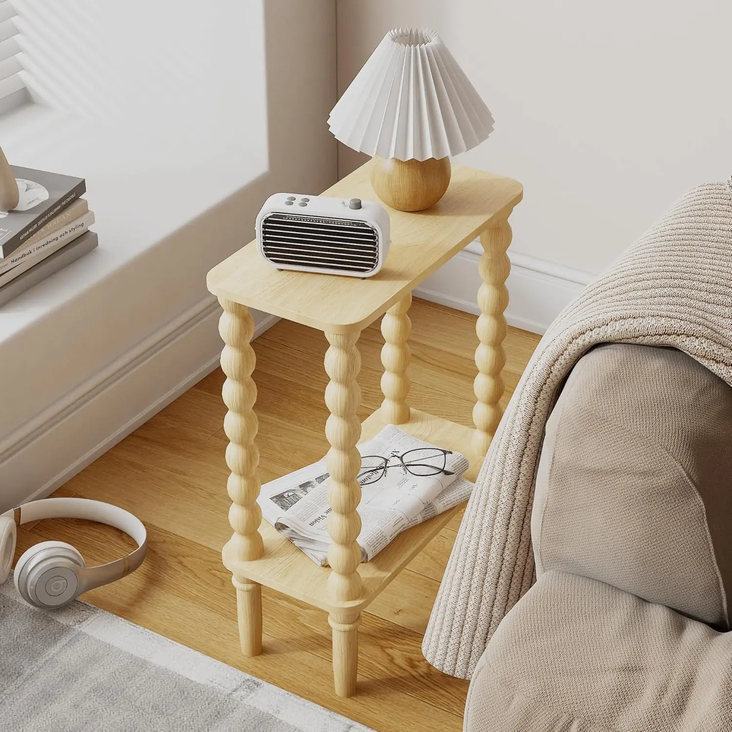 Narrow Side Table, Small End Table with Storage Shelf, 2-Tier Small Coffee Tables for Living Room, Bedroom, Narrow Spaces (Ye
Narrow Side Table, Small End Table with Storage Shelf, 2-Tier Small Coffee Tables for Living Room, Bedroom, Narrow Spaces (Ye