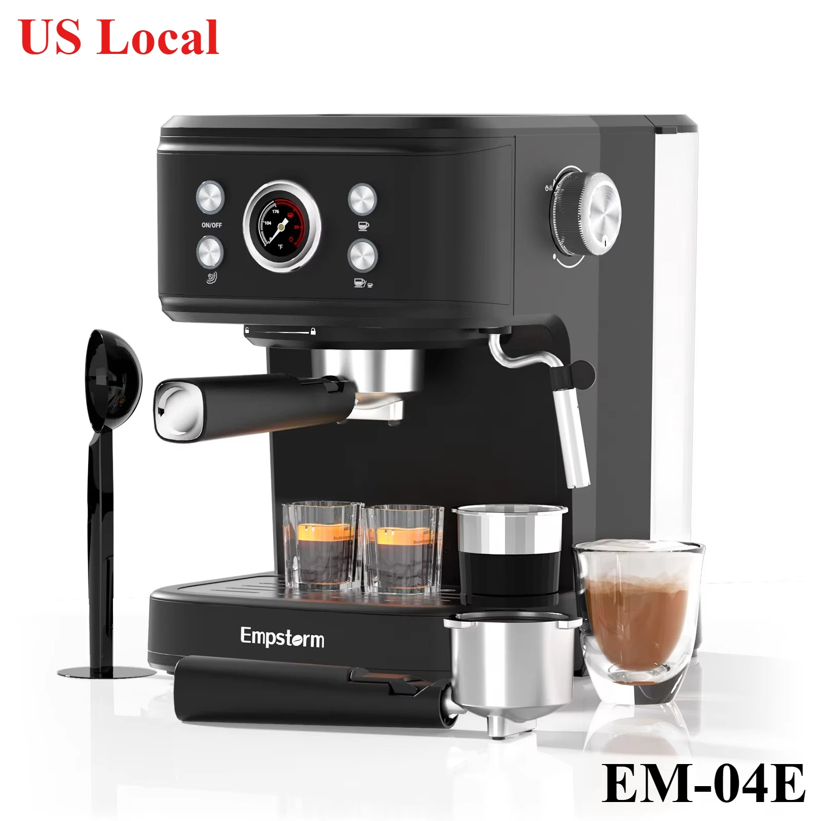 Household Electric Semi-automatic Espresso Machine Brewing System Milk Frother Stainless Steel 20 Bar Pump Type Temperature Control Device for Hotels,with Top Cup Warmer & Washable Drip Tray,sturdy Build,ideal Gift for Coffee Enthusiasts for Home
Household Electric Semi-automatic Espresso Machine Brewing System Milk Frother Stainless Steel 20 Bar Pump Type Temperature Control Device for Hotels,with Top Cup Warmer & Washable Drip Tray,sturdy Build,ideal Gift for Coffee Enthusiasts for Home