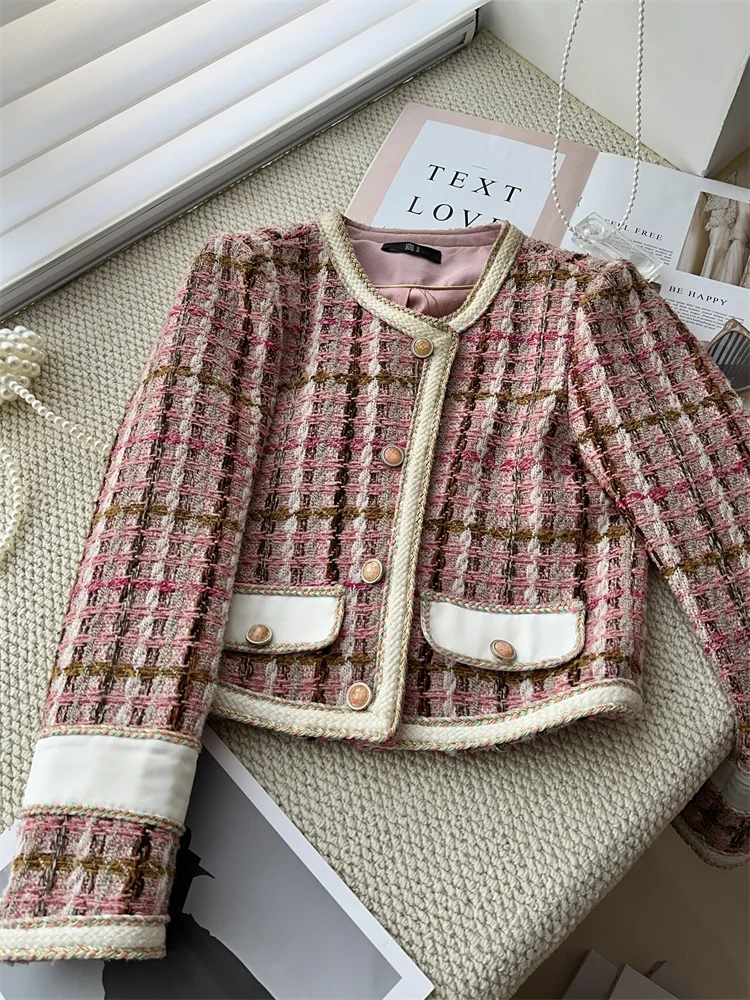 Розовое клетчатое пальто в стиле ретро для женщин, весна 2025, новинка, элегантное, прямого кроя, с длинными рукавами, A60299
Розовое клетчатое пальто в стиле ретро для женщин, весна 2025, новинка, элегантное, прямого кроя, с длинными рукавами, A60299