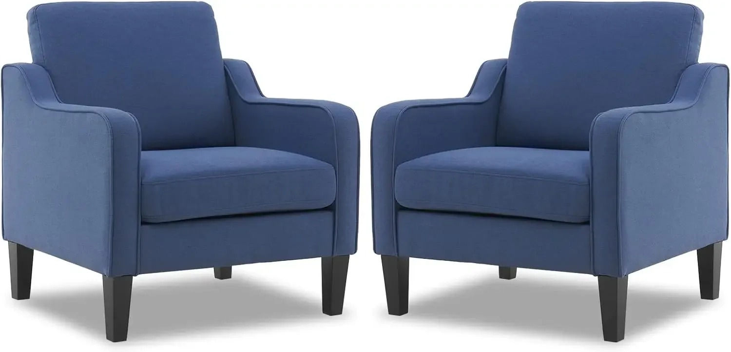 VINGLI Modern Accent Chairs Set of 2,Comfy Blue Armchair for Bedroom,Living Room Upholstered Sofa Chair Reading Chair for Small
VINGLI Modern Accent Chairs Set of 2,Comfy Blue Armchair for Bedroom,Living Room Upholstered Sofa Chair Reading Chair for Small