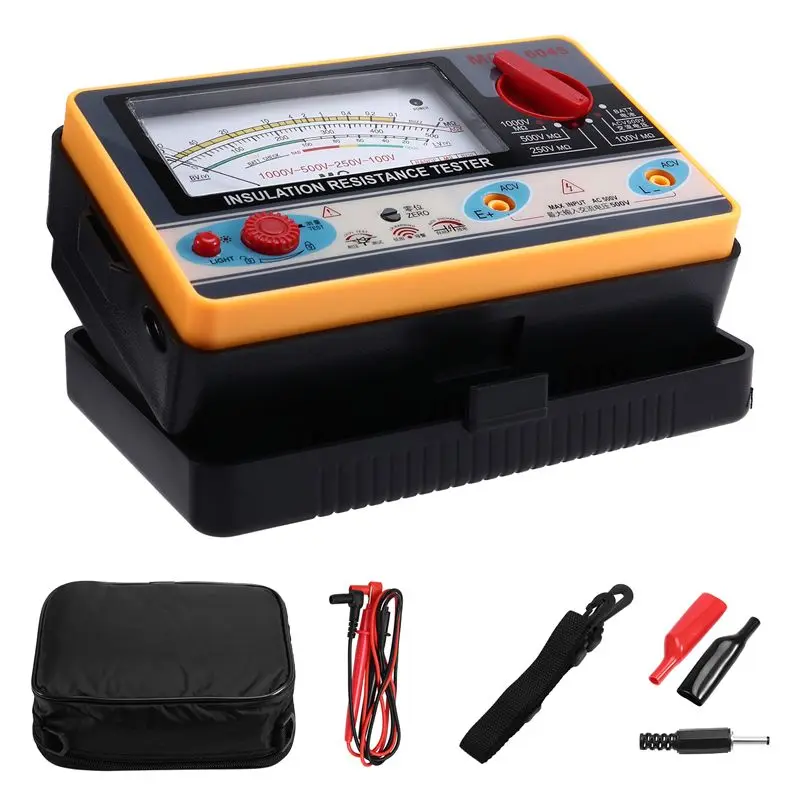 A84X-TY6045 Insulation Resistancer Digital Ohmmeter Handheld Tester Megameter 0-2000MΩ 100V/250V/500V/1000V High Accuracy
A84X-TY6045 Insulation Resistancer Digital Ohmmeter Handheld Tester Megameter 0-2000MΩ 100V/250V/500V/1000V High Accuracy