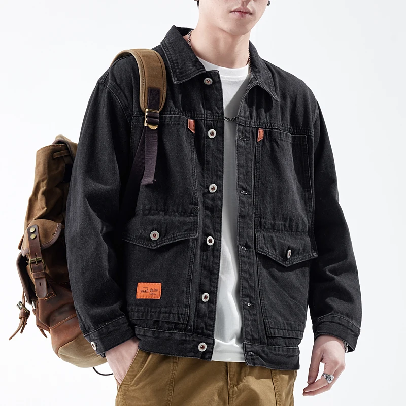 Men's Denim Jaet Fce Lined Loose Workwear Jaet Durable Thi Warm Winter Coat Multiple kets Straight Hem Long Sve
Men's Denim Jaet Fce Lined Loose Workwear Jaet Durable Thi Warm Winter Coat Multiple kets Straight Hem Long Sve