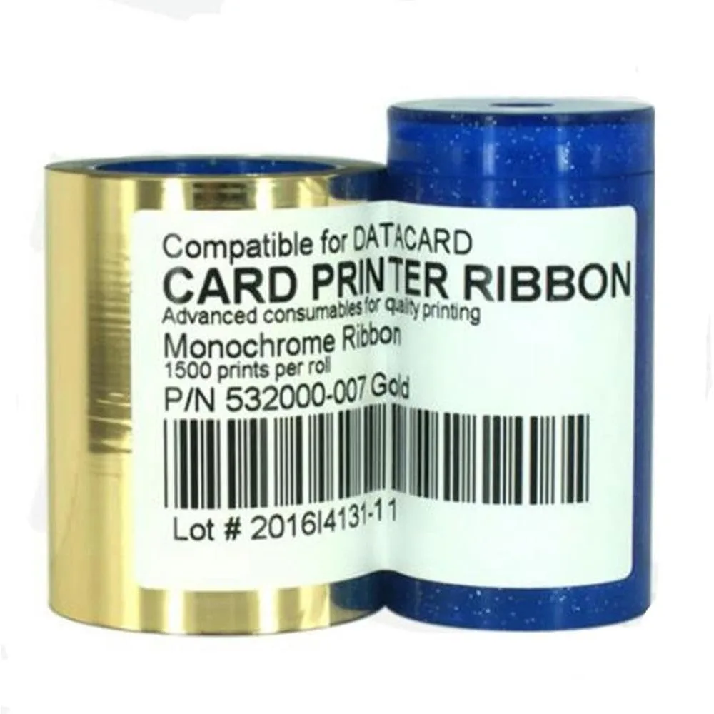 Gold Ribbon 1500prints for Datacard 532000-007 Card Printer,Compatible