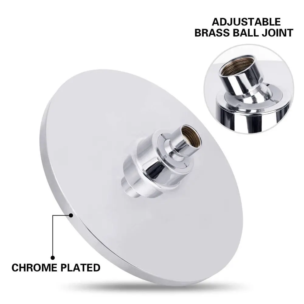 8 Inch Round Round Shower Head Chrome Plated Finish Corrosion Resistance Chrome Plated Shower Head Long Service Life
8 Inch Round Round Shower Head Chrome Plated Finish Corrosion Resistance Chrome Plated Shower Head Long Service Life