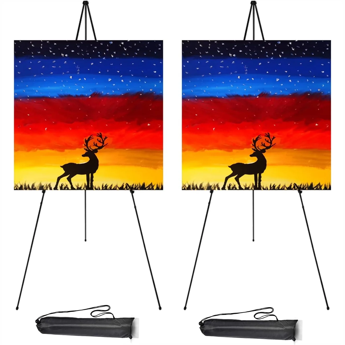 63" Adjustable Easel Stand for Wedding Sign, Metal Floor Easels with Portable Bag for Display Painting Canvas, Holds 4lbs, 2
63" Adjustable Easel Stand for Wedding Sign, Metal Floor Easels with Portable Bag for Display Painting Canvas, Holds 4lbs, 2