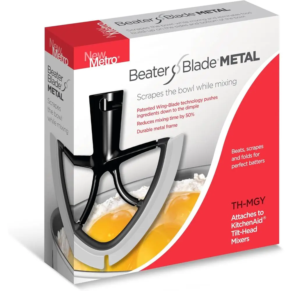 Grey Metal Beater Blade for 4.5-5 Qt Stand Mixers
Grey Metal Beater Blade for 4.5-5 Qt Stand Mixers